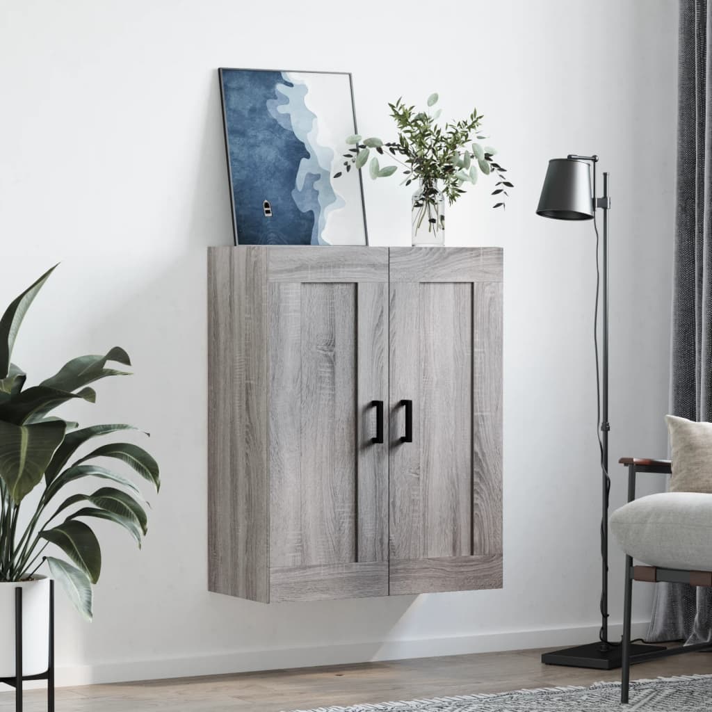 Armoire murale sonoma gris 69,5x34x90 cm bois d'ingénierie - XIOS