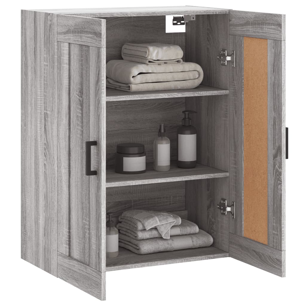 Armoire murale sonoma gris 69,5x34x90 cm bois d'ingénierie - XIOS