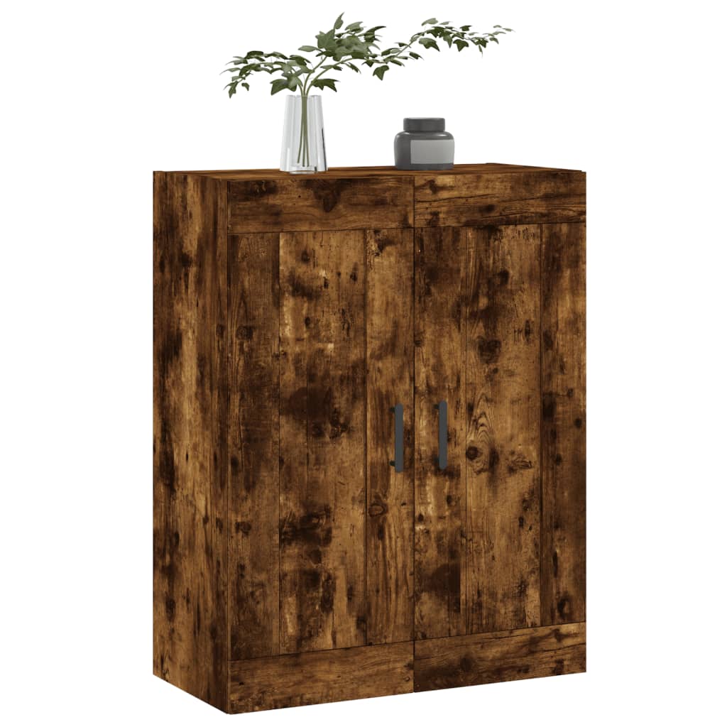 Armoire murale chêne fumé 69,5x34x90 cm bois d'ingénierie - XIOS