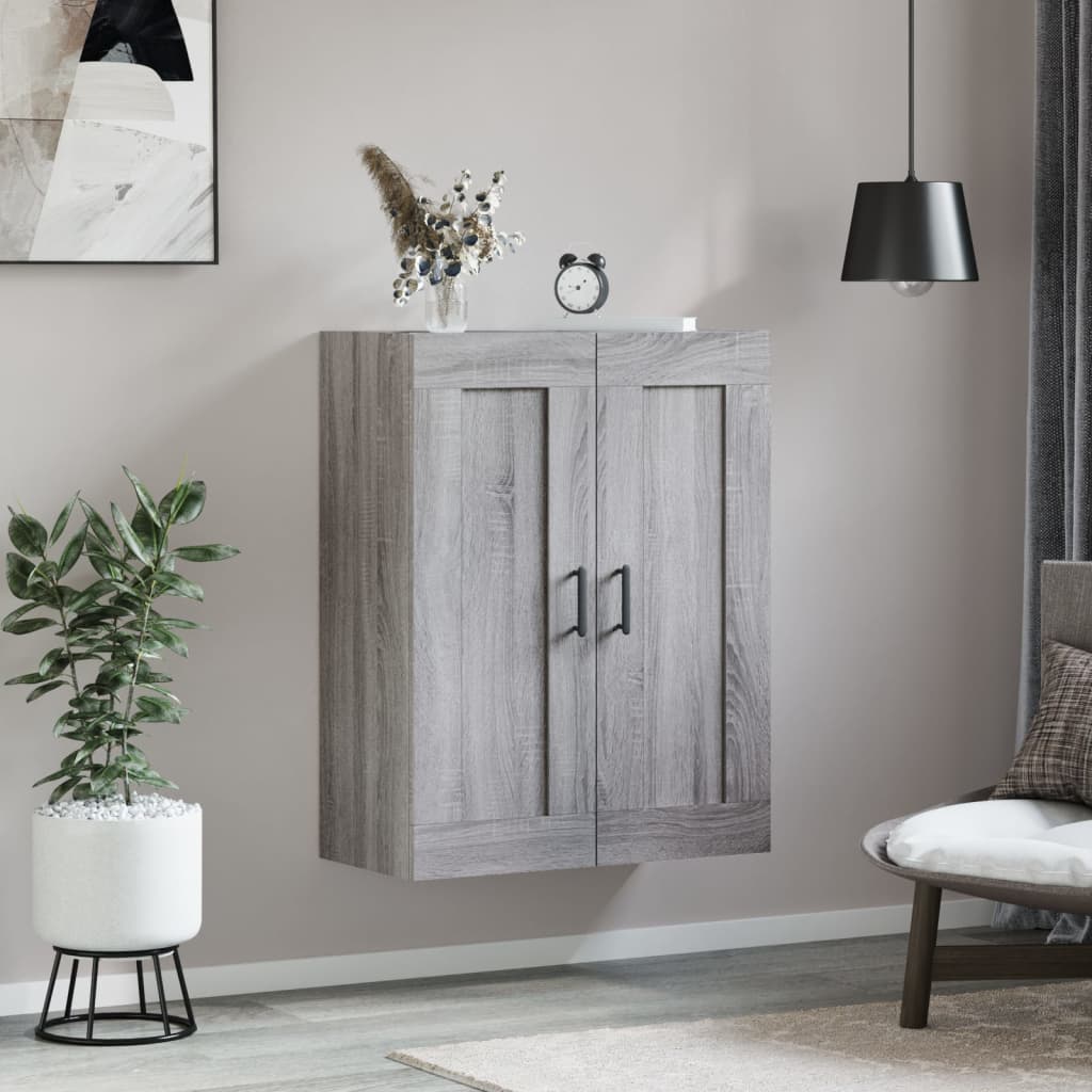 Armoire murale sonoma gris 69,5x34x90 cm bois d'ingénierie - XIOS