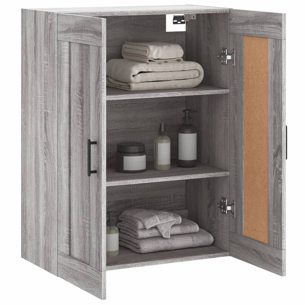 Armoire murale sonoma gris 69,5x34x90 cm bois d'ingénierie - XIOS