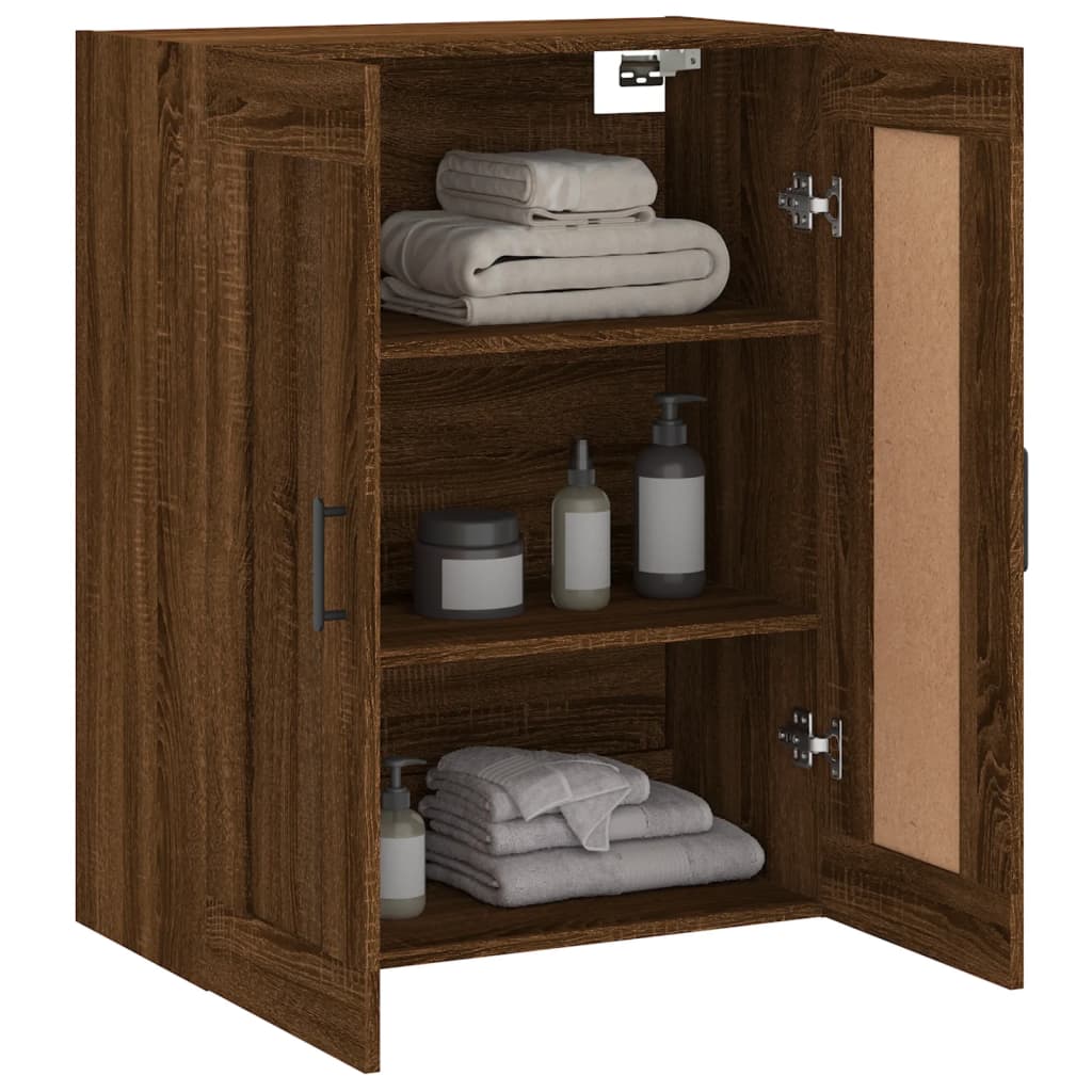 Armoire murale chêne marron 69,5x34x90 cm bois d'ingénierie - XIOS