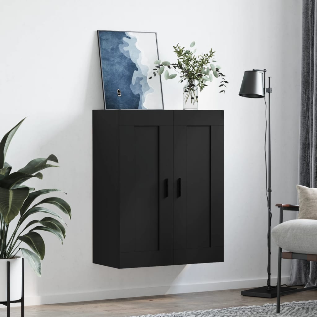Armoire murale noir 69,5x34x90 cm bois d'ingénierie - XIOS