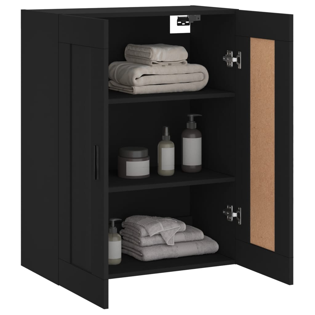 Armoire murale noir 69,5x34x90 cm bois d'ingénierie - XIOS