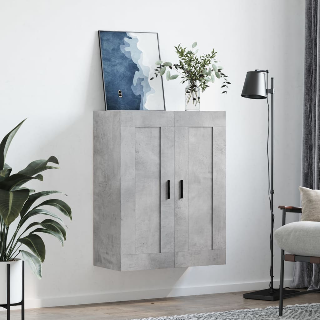 Armoire murale gris béton 69,5x34x90 cm bois d'ingénierie - XIOS