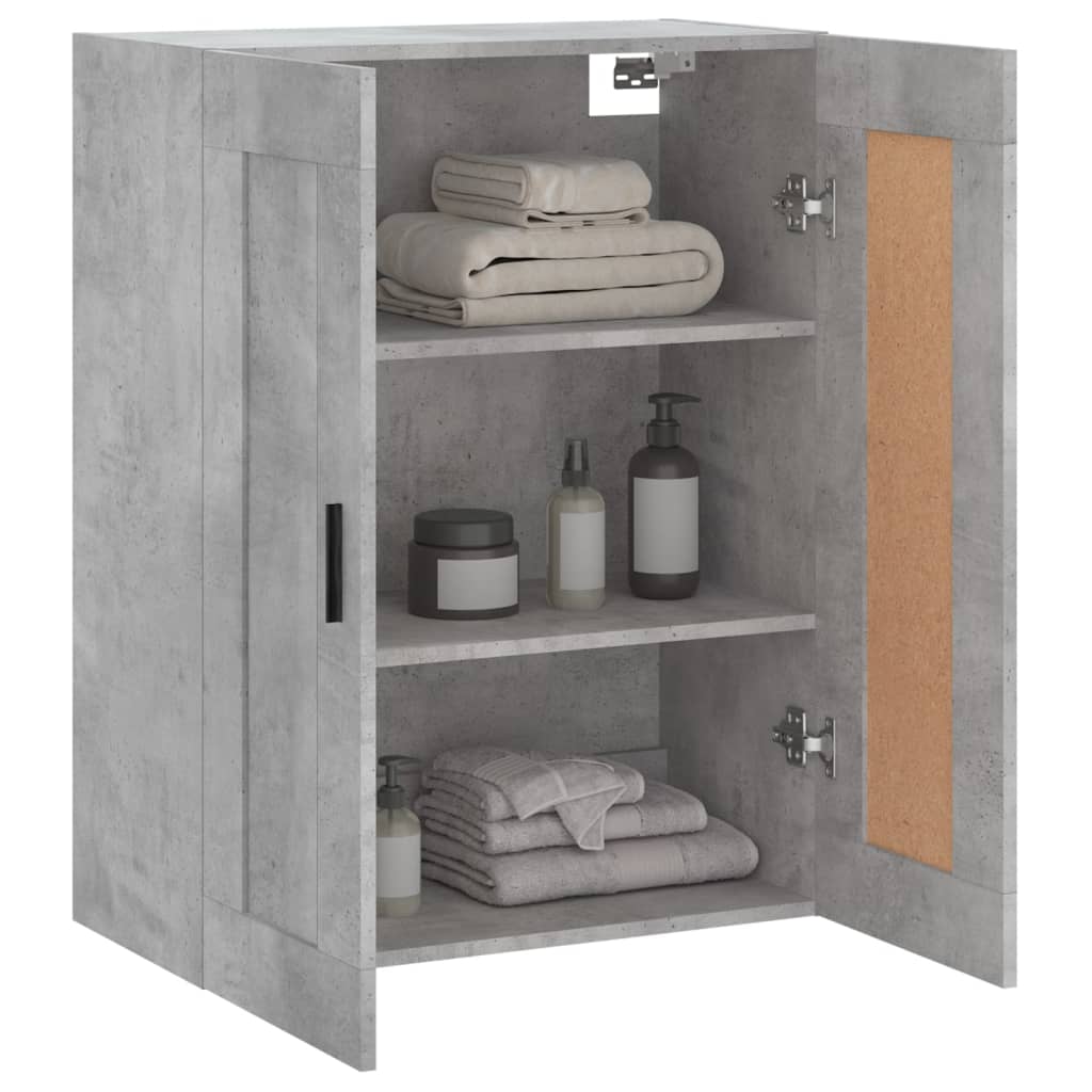 Armoire murale gris béton 69,5x34x90 cm bois d'ingénierie - XIOS