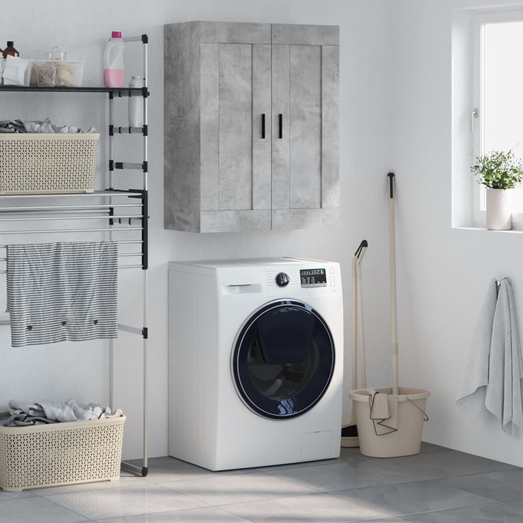 Armoire murale gris béton 69,5x34x90 cm bois d'ingénierie - XIOS