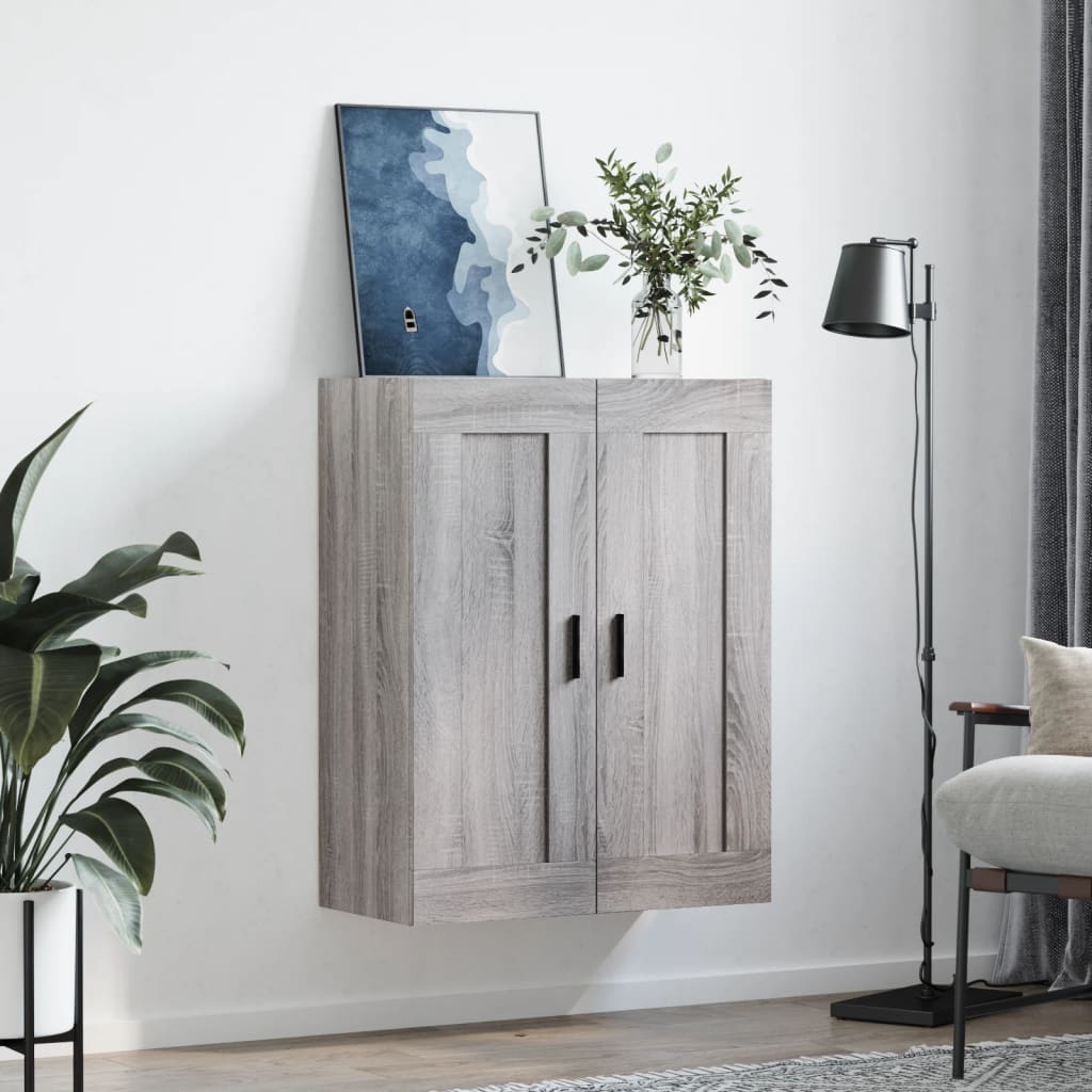 Armoire murale sonoma gris 69,5x34x90 cm bois d'ingénierie - XIOS