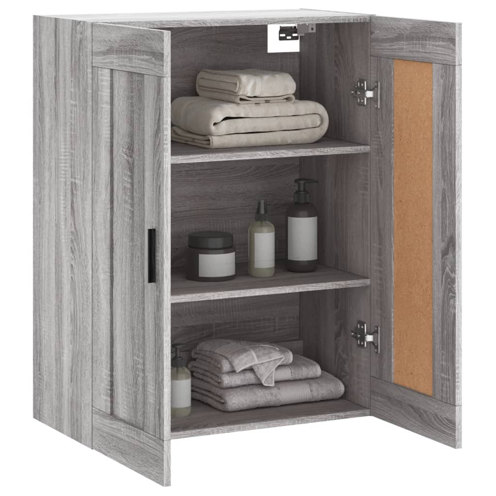 Armoire murale sonoma gris 69,5x34x90 cm bois d'ingénierie - XIOS