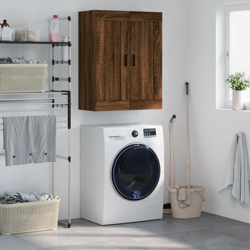 Armoire murale chêne marron 69,5x34x90 cm bois d'ingénierie - XIOS