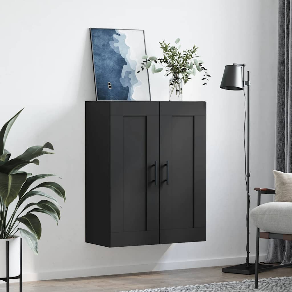 Armoire murale noir 69,5x34x90 cm bois d'ingénierie - XIOS