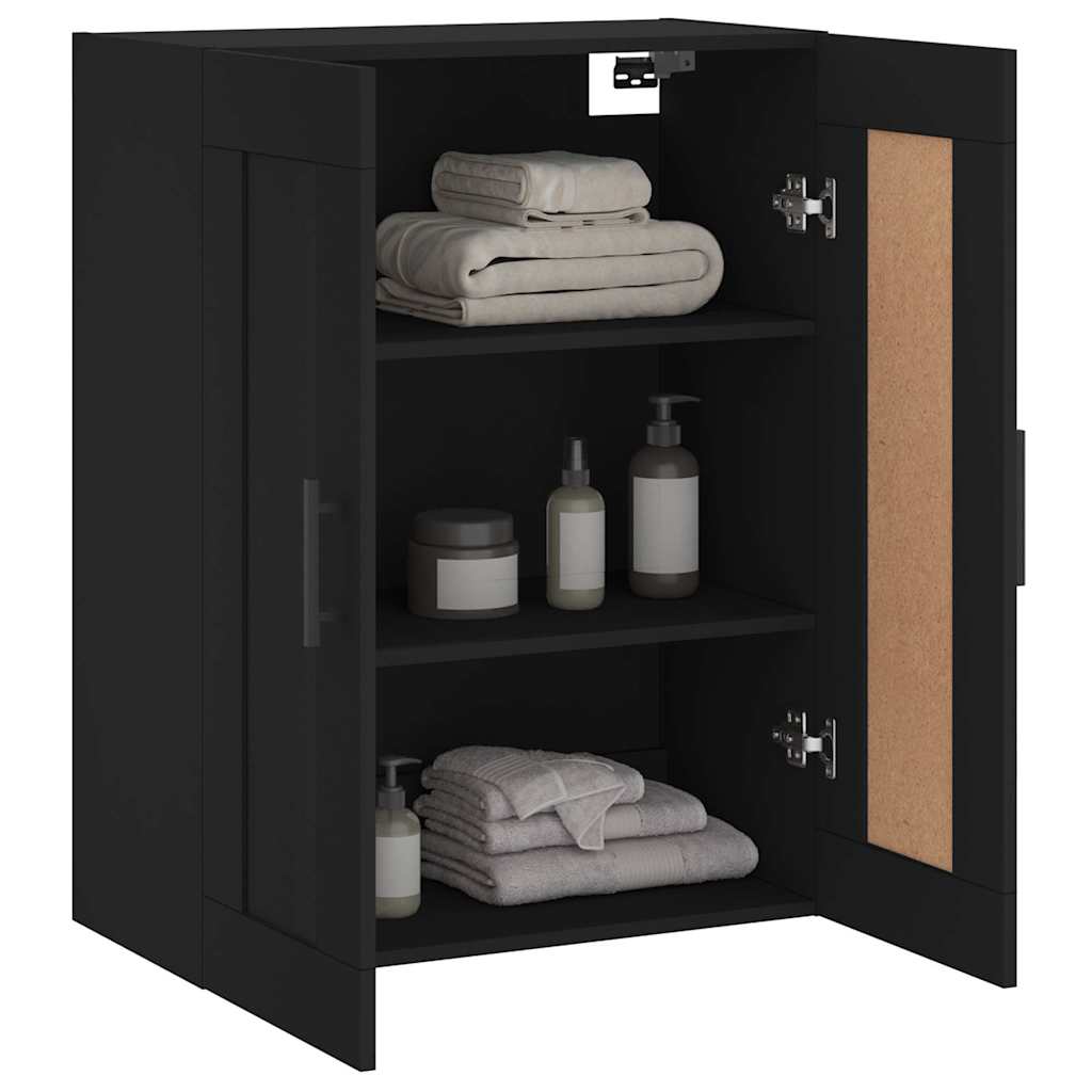 Armoire murale noir 69,5x34x90 cm bois d'ingénierie - XIOS