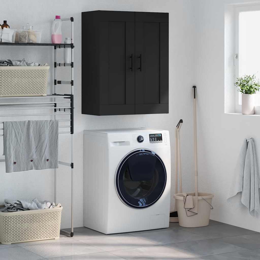 Armoire murale noir 69,5x34x90 cm bois d'ingénierie - XIOS