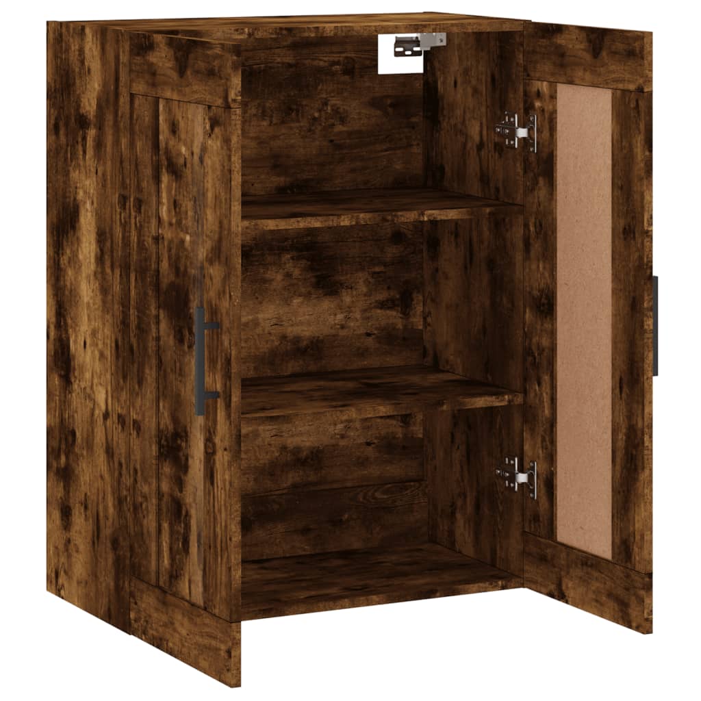 Armoire murale chêne fumé 69,5x34x90 cm bois d'ingénierie - XIOS