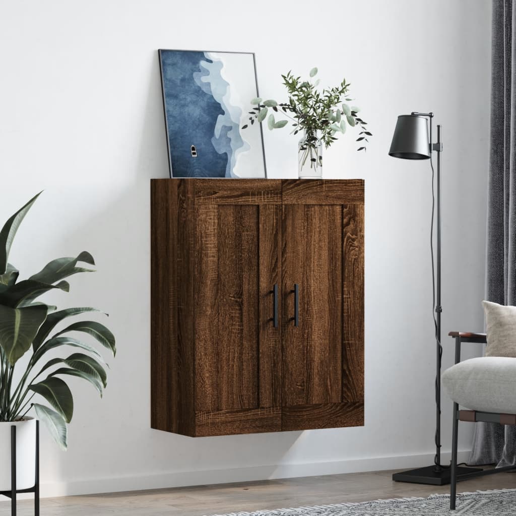 Armoire murale chêne marron 69,5x34x90 cm bois d'ingénierie - XIOS