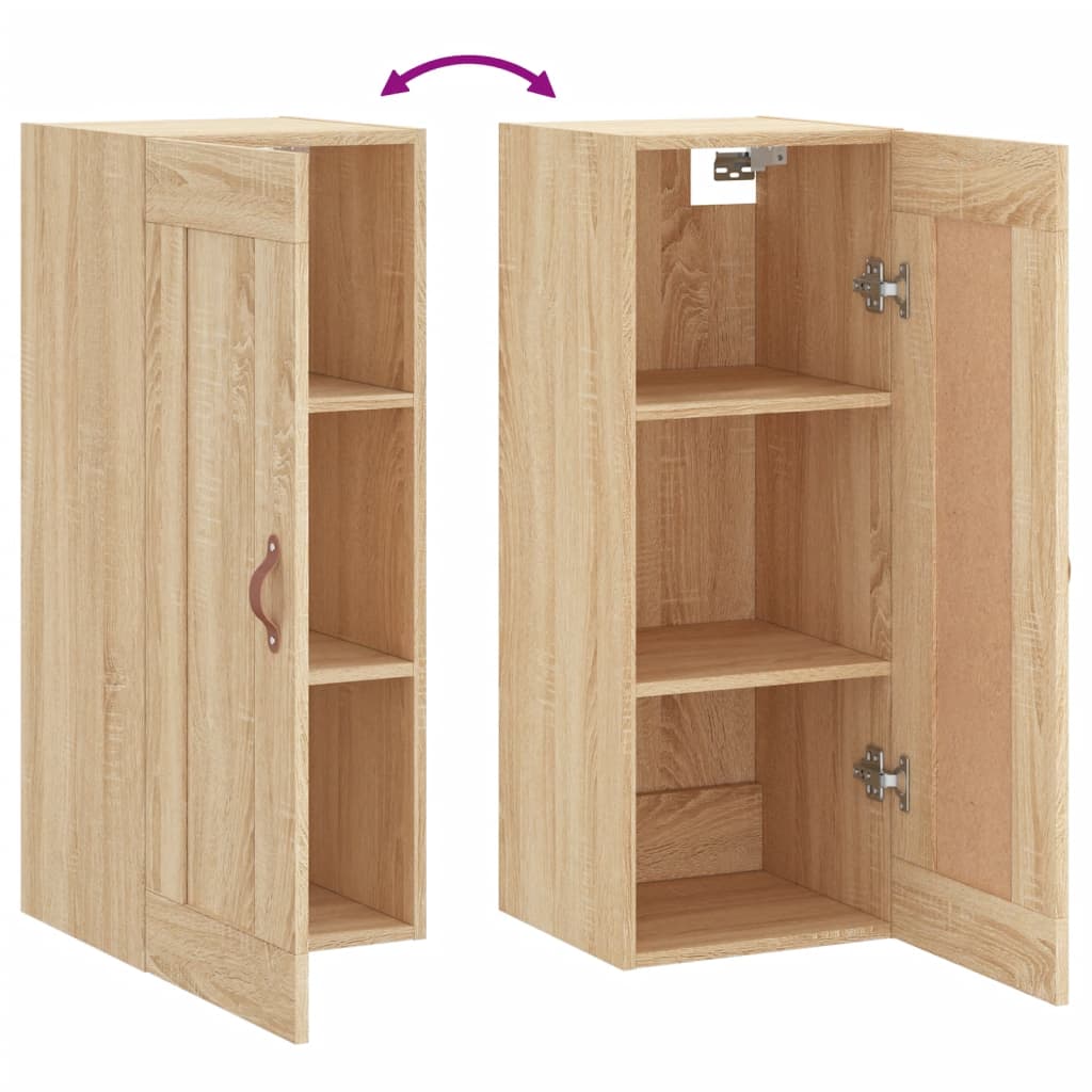 Armoire murale chêne sonoma 34,5x34x90 cm bois d'ingénierie - XIOS