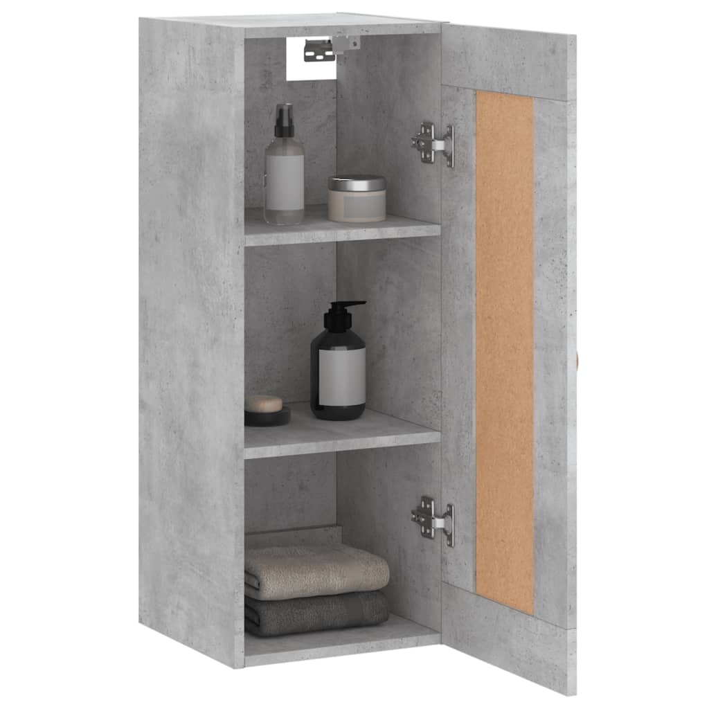Armoire murale gris béton 34,5x34x90 cm bois d'ingénierie - XIOS