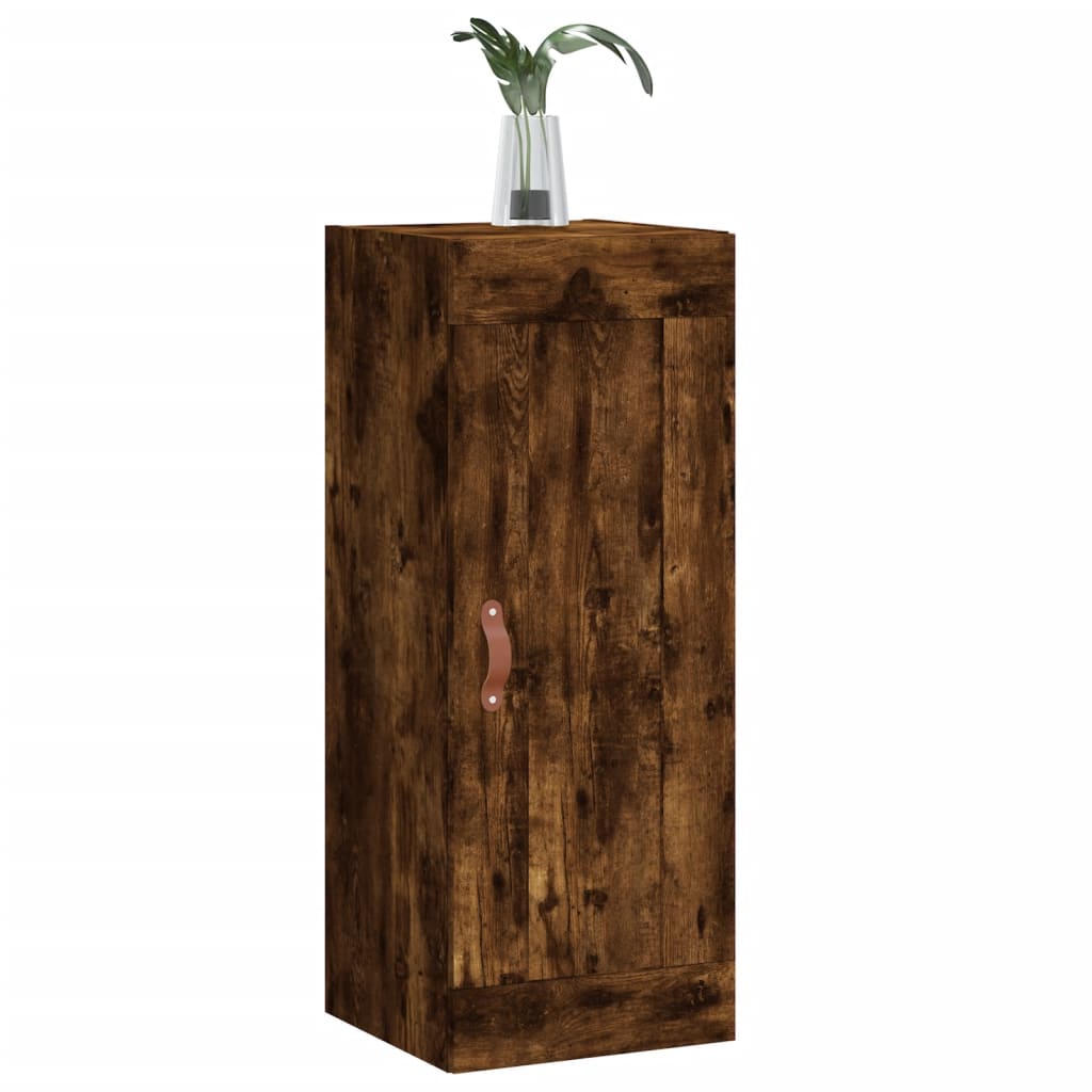 Armoire murale chêne fumé 34,5x34x90 cm bois d'ingénierie - XIOS