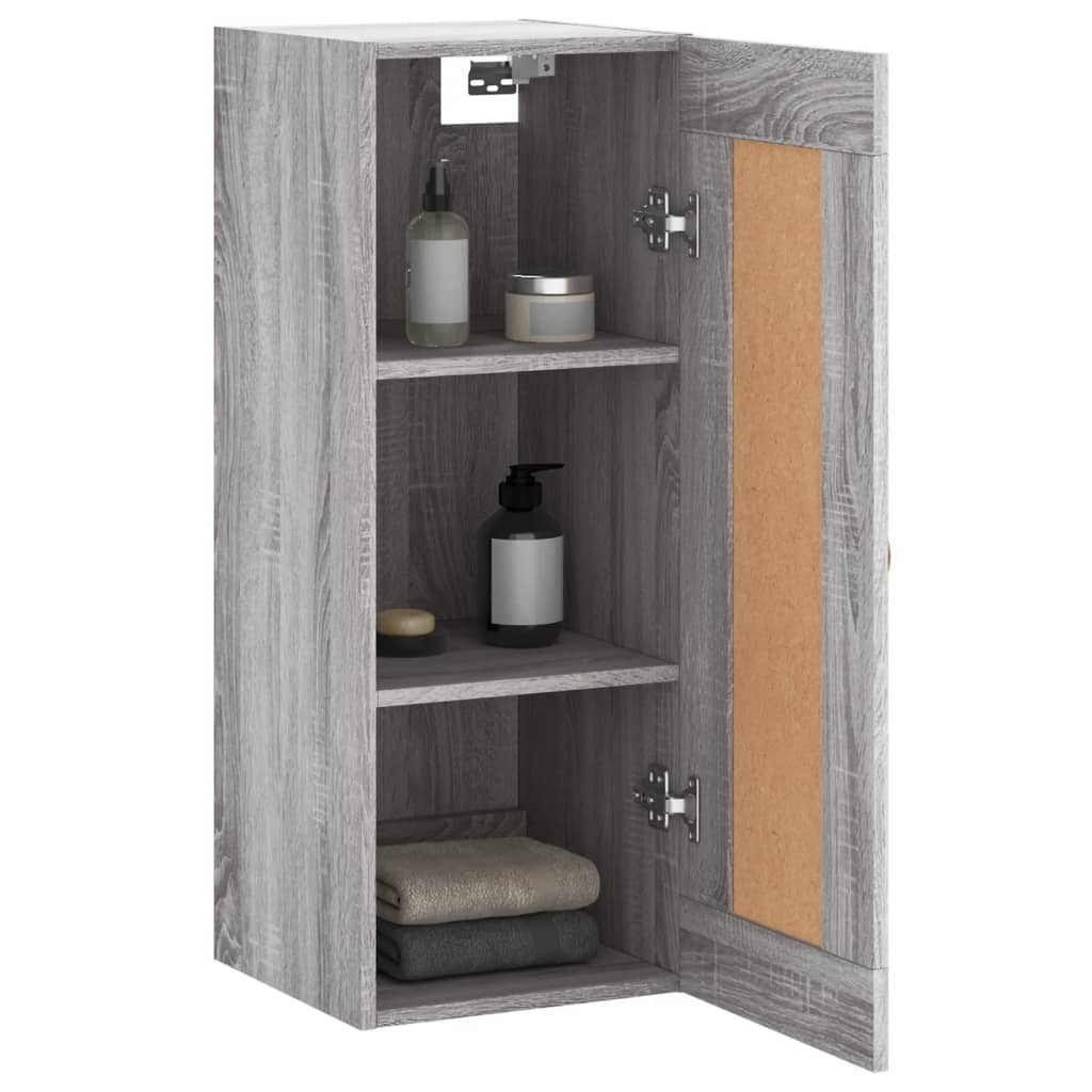 Armoire murale sonoma gris 34,5x34x90 cm bois d'ingénierie - XIOS