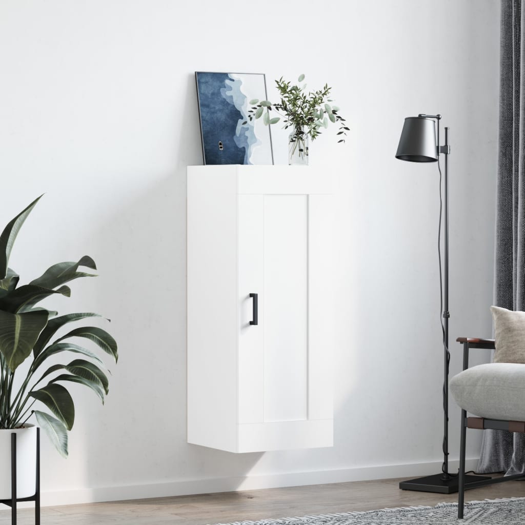 Armoire murale blanc 34,5x34x90 cm bois d'ingénierie - XIOS