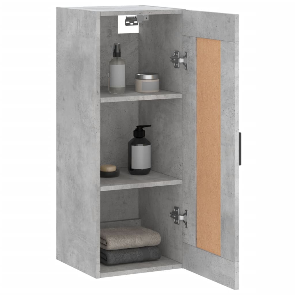 Armoire murale gris béton 34,5x34x90 cm bois d'ingénierie - XIOS