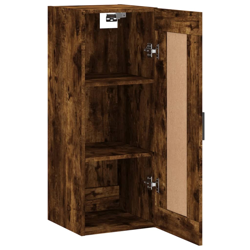 Armoire murale chêne fumé 34,5x34x90 cm bois d'ingénierie - XIOS