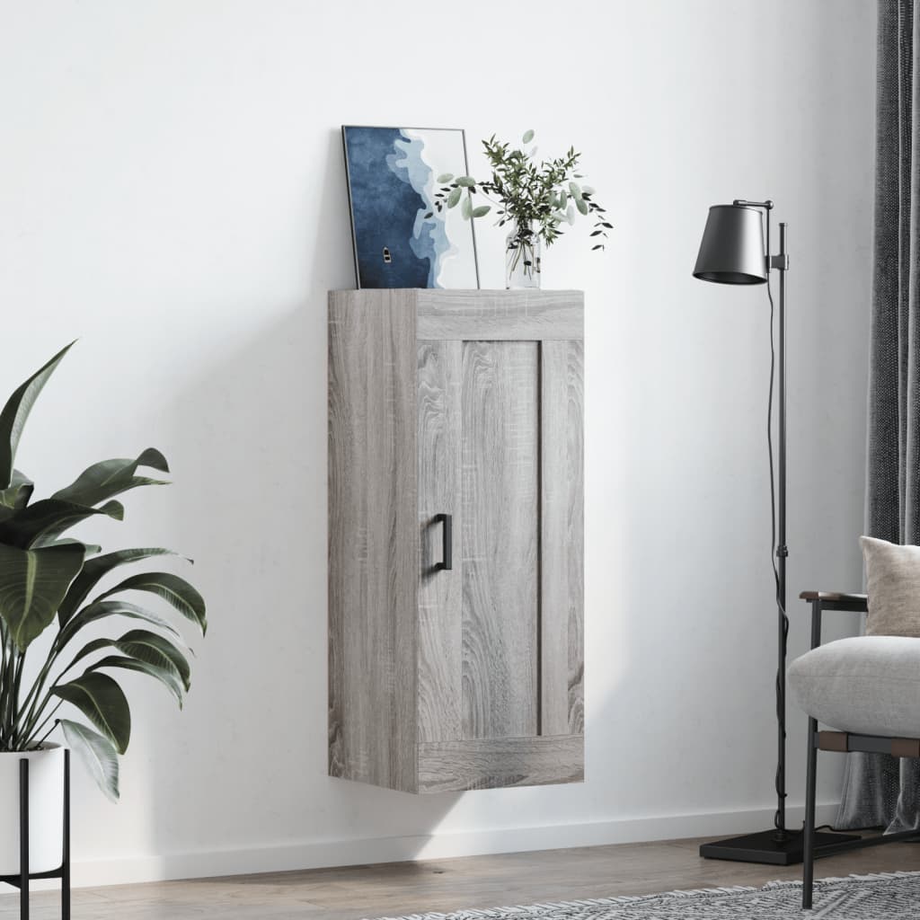Armoire murale sonoma gris 34,5x34x90 cm bois d'ingénierie - XIOS