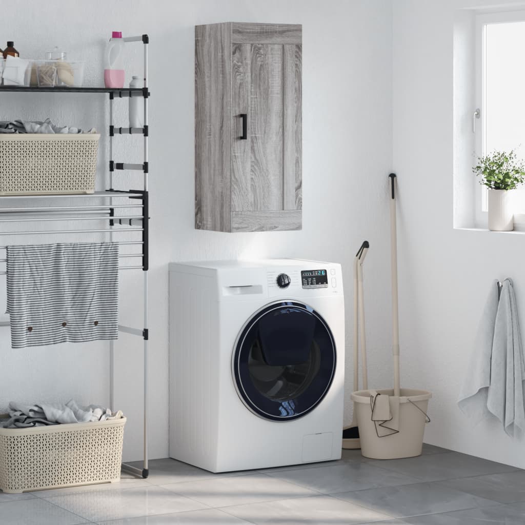 Armoire murale sonoma gris 34,5x34x90 cm bois d'ingénierie - XIOS