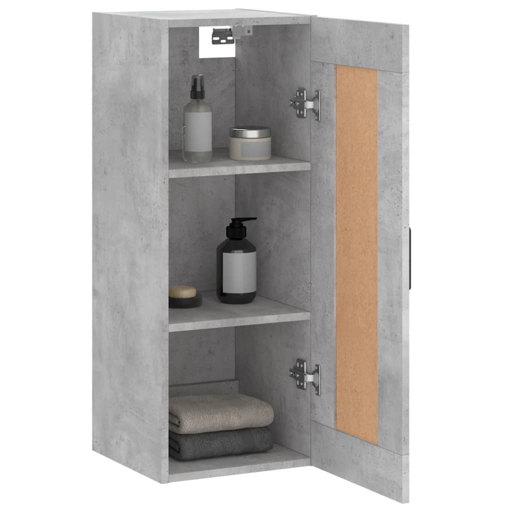 Armoire murale gris béton 34,5x34x90 cm bois d'ingénierie - XIOS