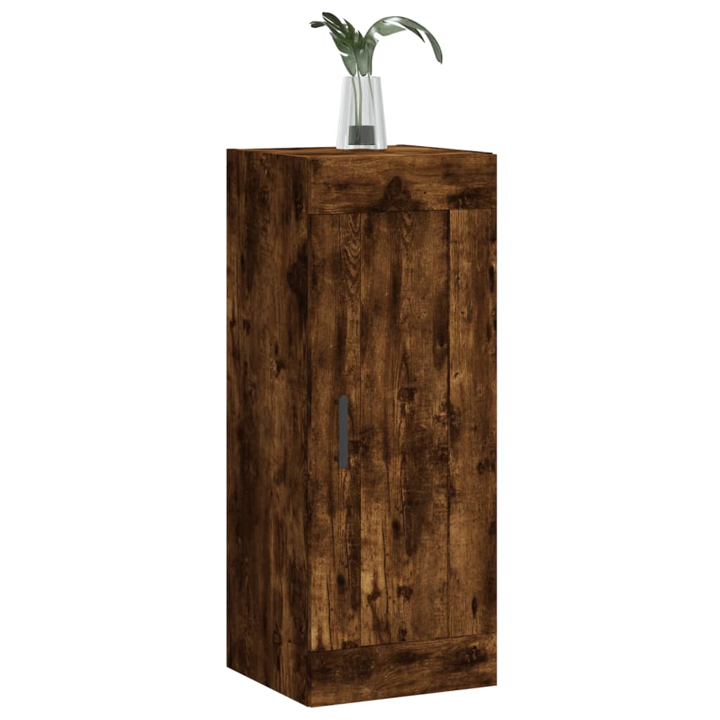 Armoire murale chêne fumé 34,5x34x90 cm bois d'ingénierie - XIOS