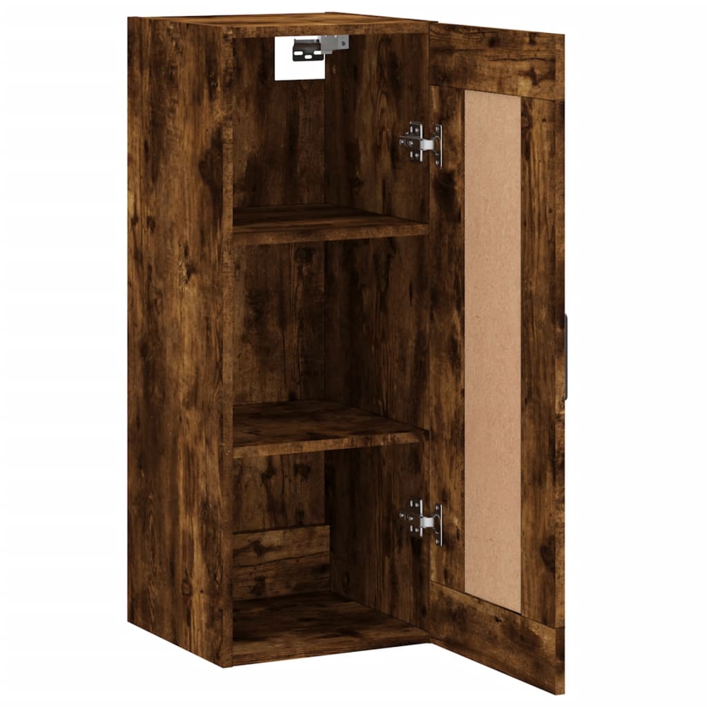 Armoire murale chêne fumé 34,5x34x90 cm bois d'ingénierie - XIOS