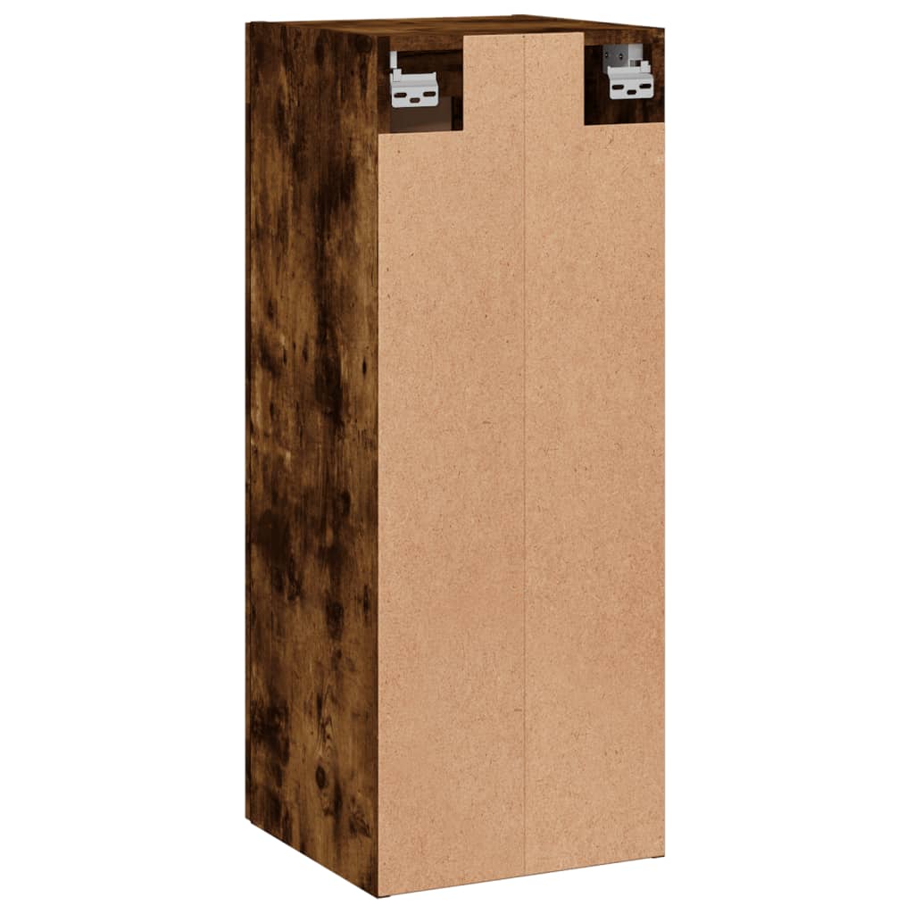 Armoire murale chêne fumé 34,5x34x90 cm bois d'ingénierie - XIOS