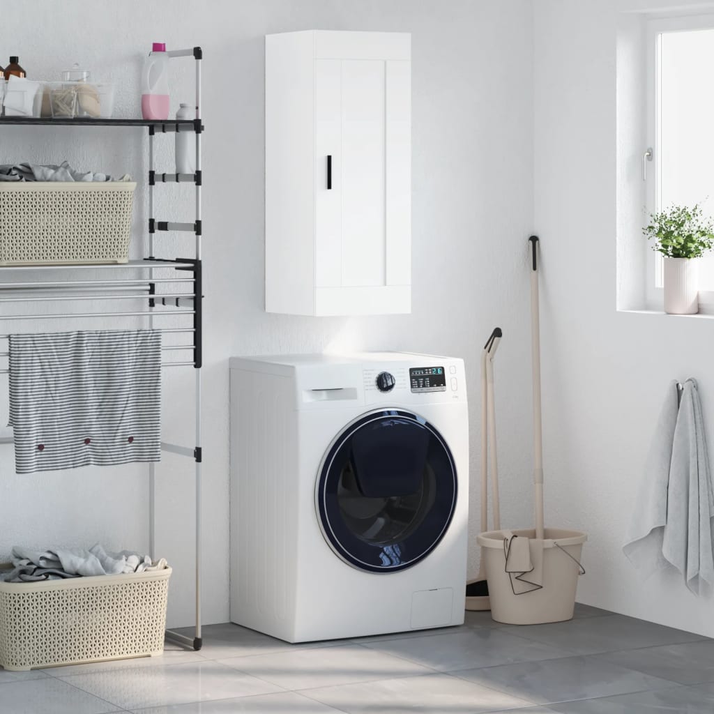 Armoire murale blanc 34,5x34x90 cm bois d'ingénierie - XIOS