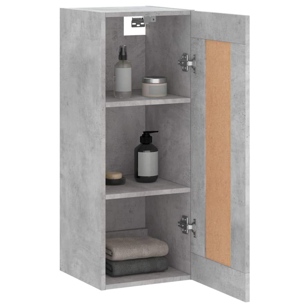 Armoire murale gris béton 34,5x34x90 cm bois d'ingénierie - XIOS
