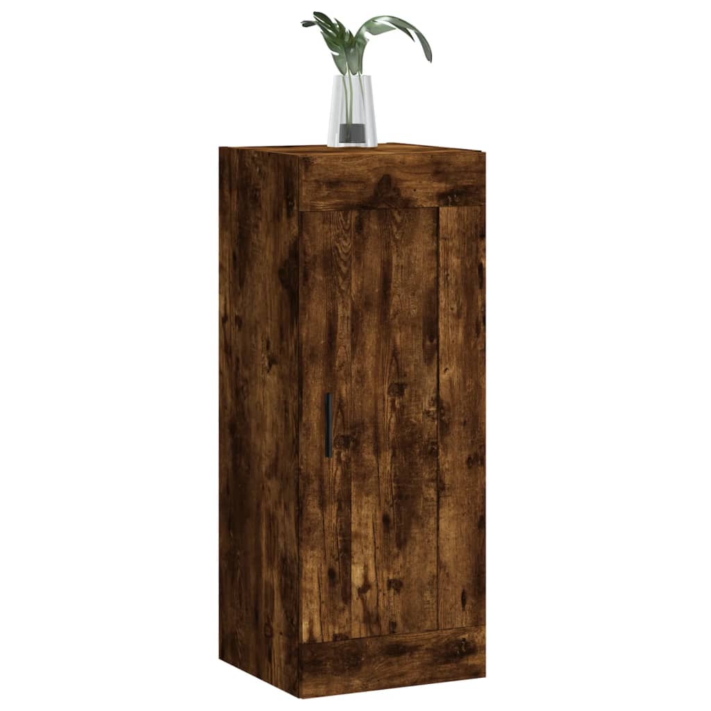 Armoire murale chêne fumé 34,5x34x90 cm bois d'ingénierie - XIOS