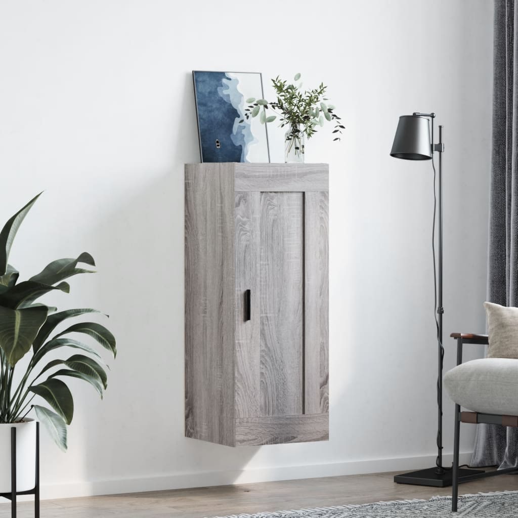 Armoire murale sonoma gris 34,5x34x90 cm bois d'ingénierie - XIOS