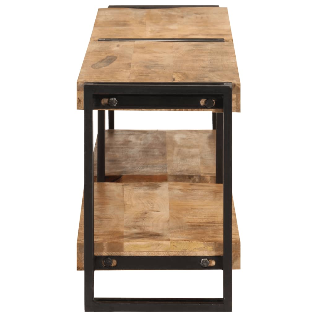 Meuble TV 160x30x40 cm bois massif de manguier - XIOS