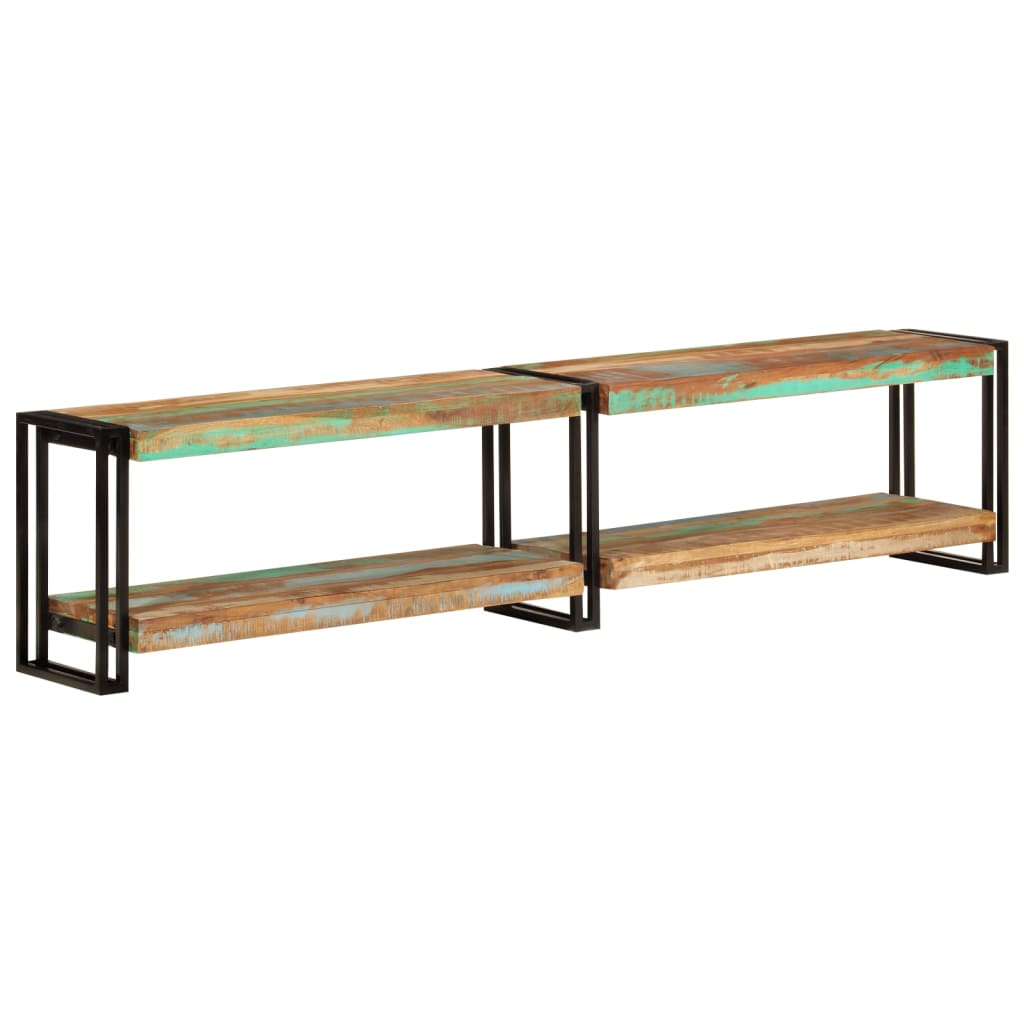Meuble TV 180x30x40 cm bois massif de récupération - XIOS