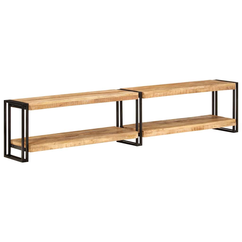 Meuble TV 200x30x40 cm bois massif de manguier - XIOS