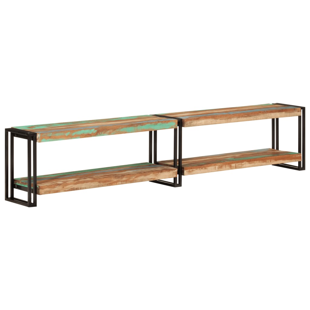 Meuble TV 200x30x40 cm bois massif de récupération - XIOS