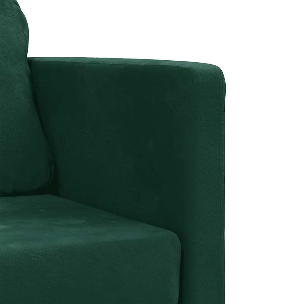 Canapé-lit 2 en 1 vert foncé 122x204x55 cm velours - XIOS