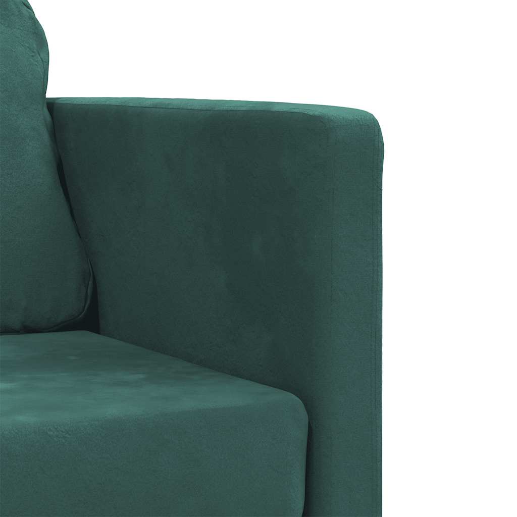 Canapé-lit 2 en 1 vert foncé 122x204x55 cm velours