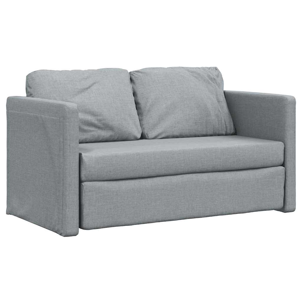 Canapé-lit 2 en 1 gris clair 112x174x55 cm tissu - XIOS