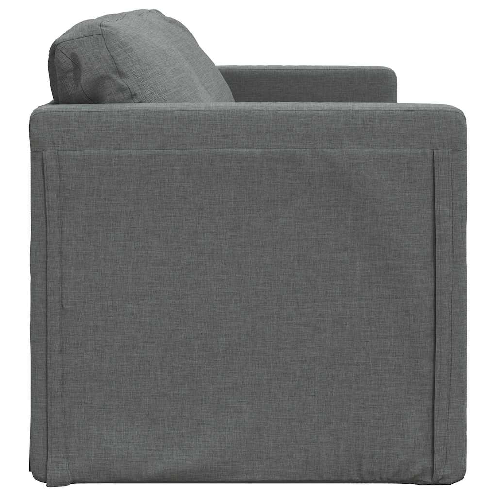 Canapé-lit 2 en 1 gris foncé 112x174x55 cm tissu