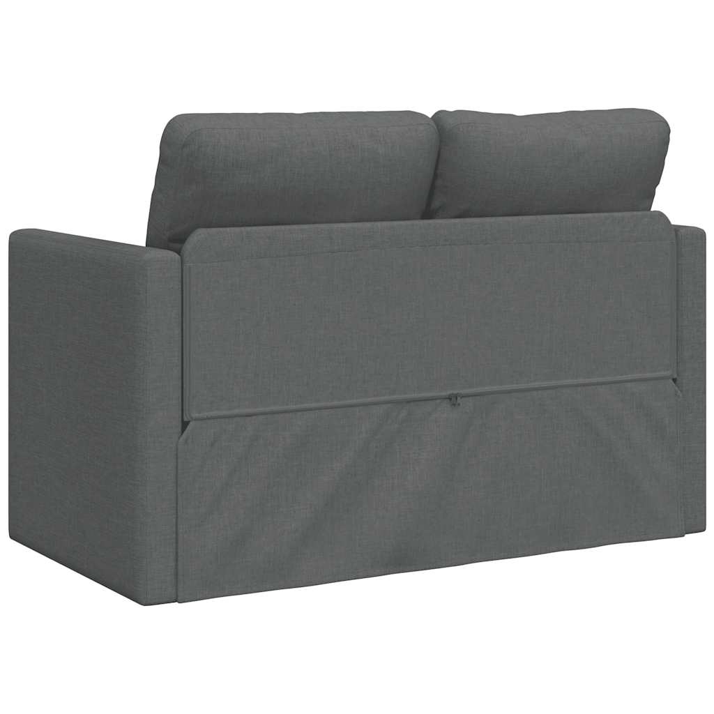 Canapé-lit 2 en 1 gris foncé 112x174x55 cm tissu