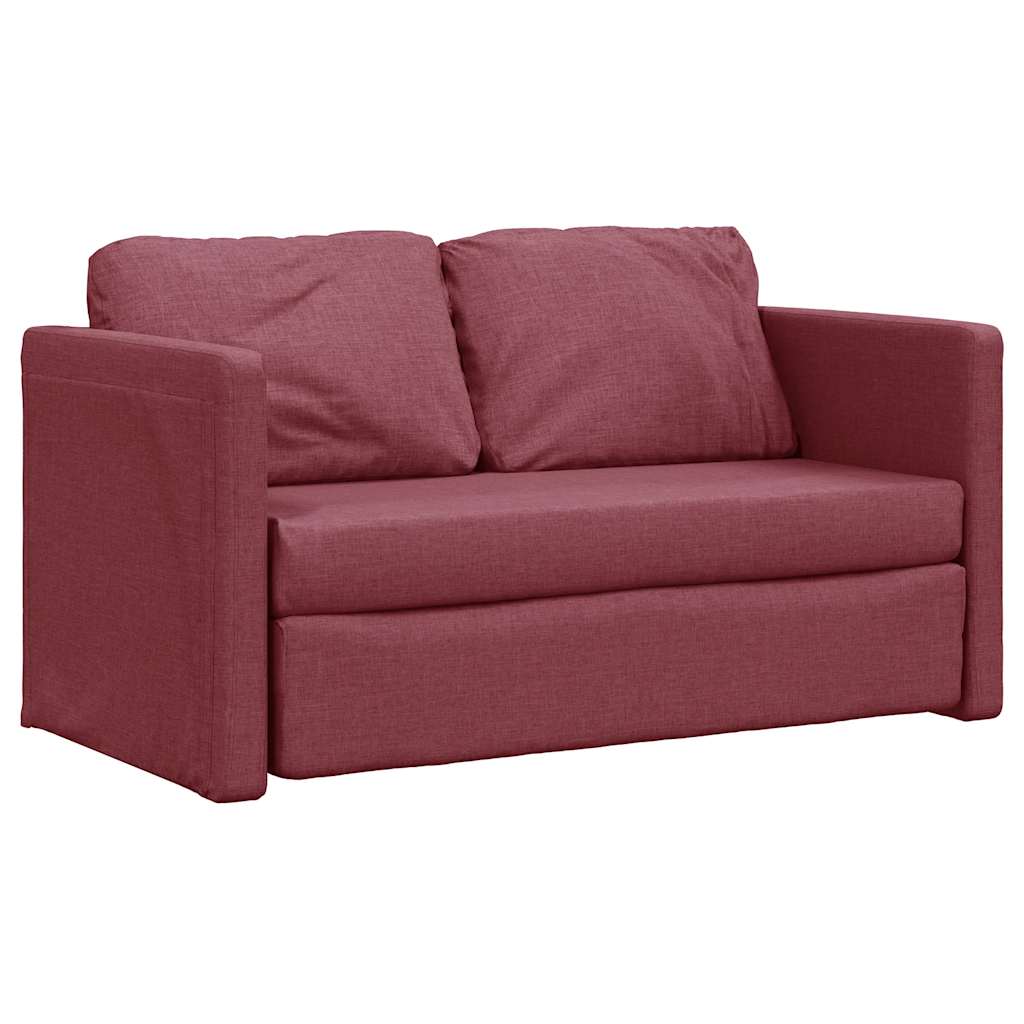 Canapé-lit 2 en 1 rouge bordeaux 112x174x55 cm tissu - XIOS