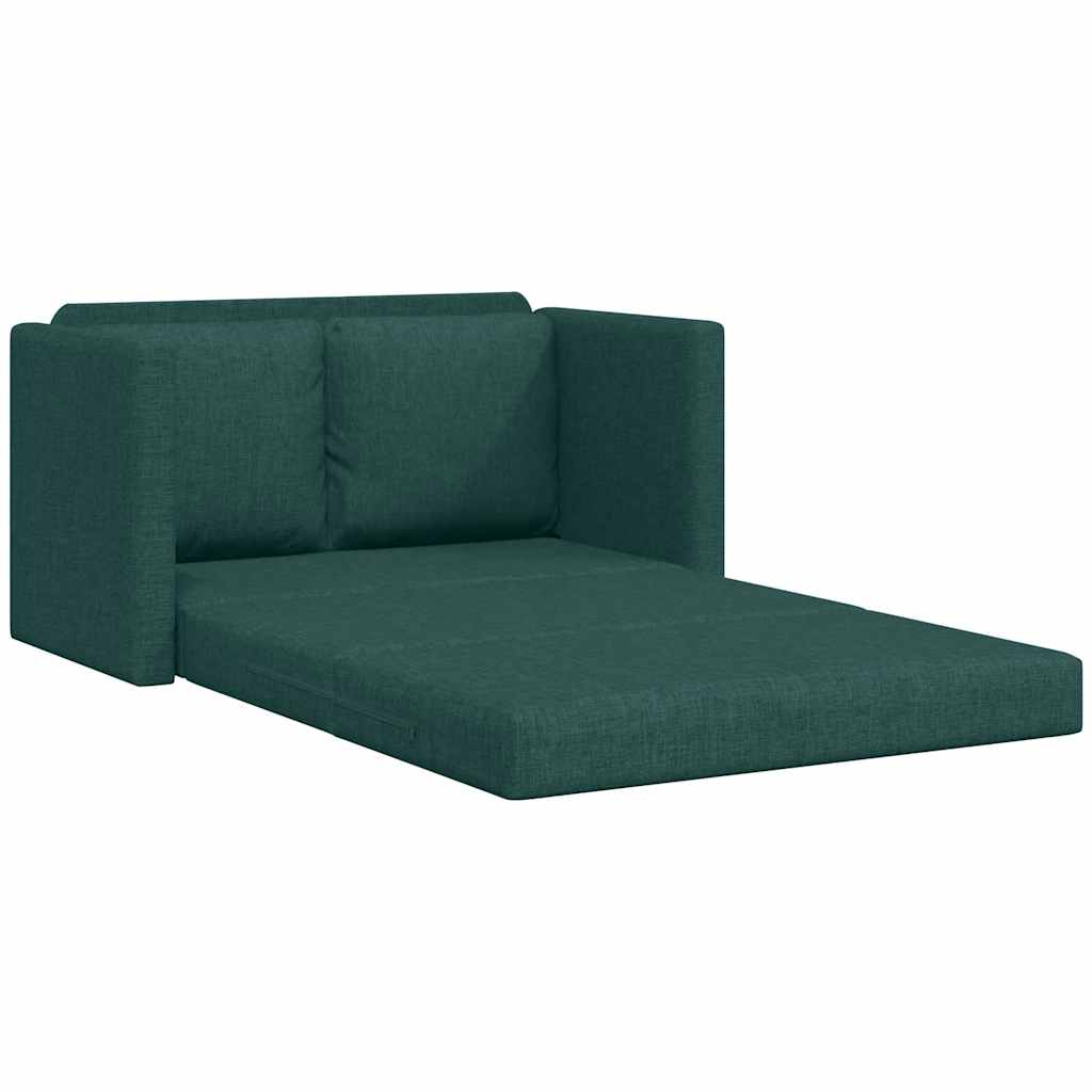 Canapé-lit 2 en 1 vert foncé 112x174x55 cm tissu - XIOS