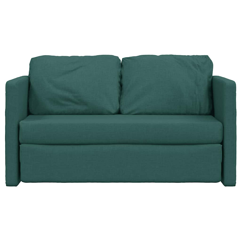 Canapé-lit 2 en 1 vert foncé 112x174x55 cm tissu - XIOS