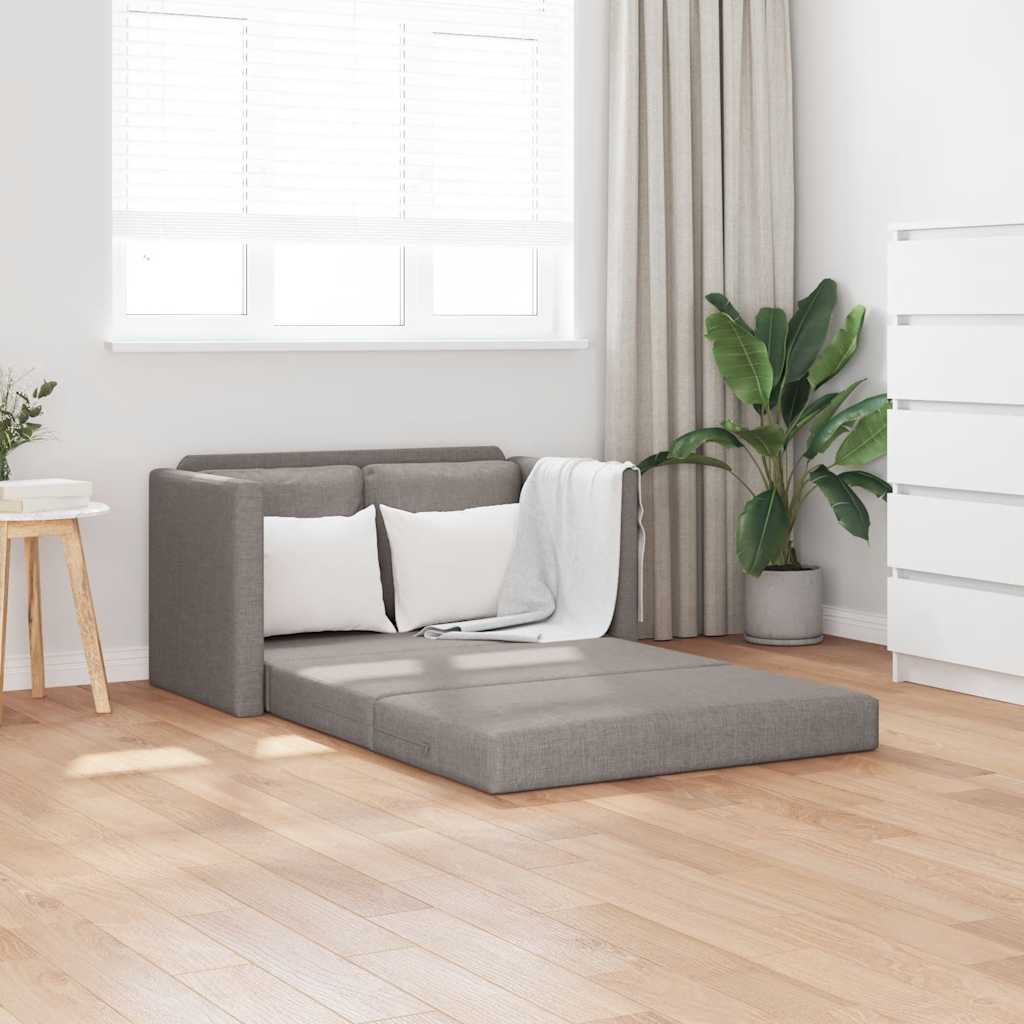 Canapé-lit 2 en 1 taupe 112x174x55 cm tissu