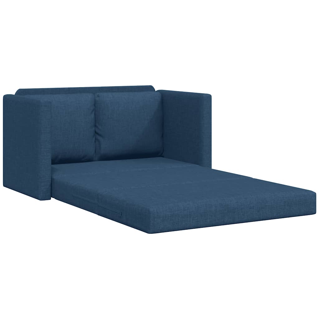 Canapé-lit 2 en 1 bleu 112x174x55 cm tissu - XIOS